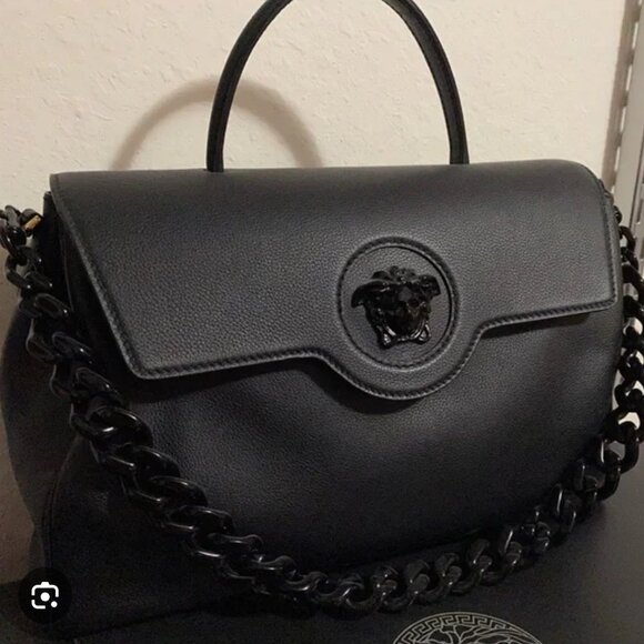 Versace La Medusa Leather Handbag - Picture 1 of 5